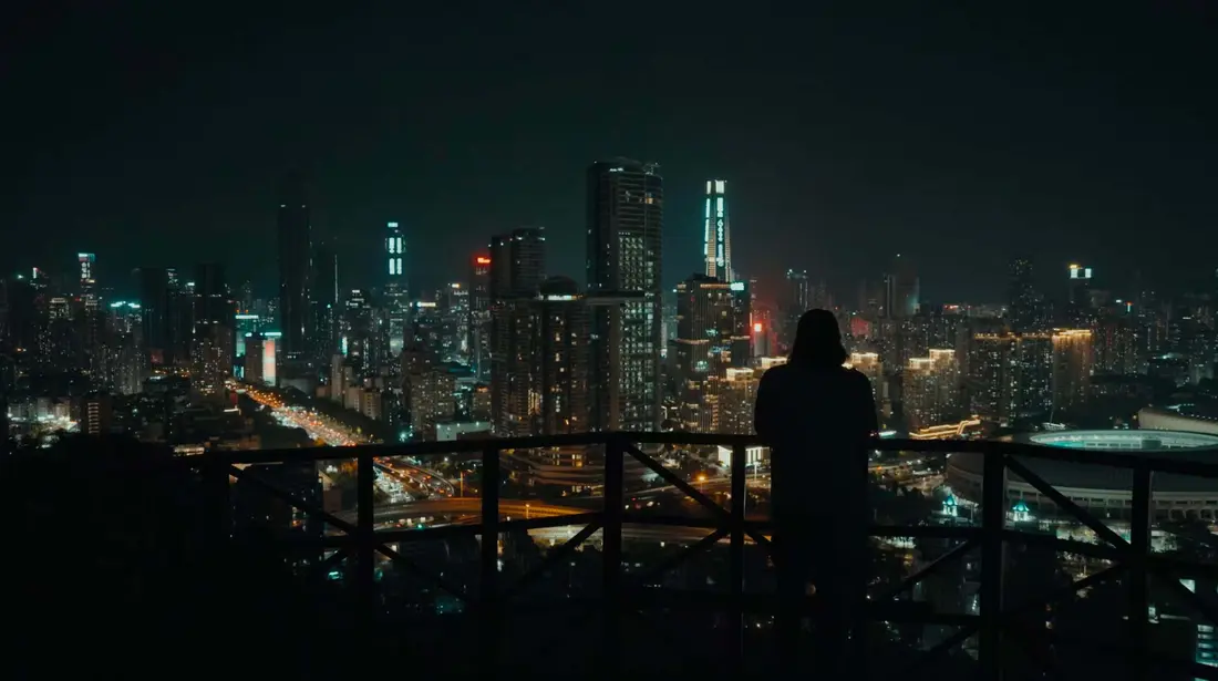 فرد لامبرت ایستاده بر فراز شنژن