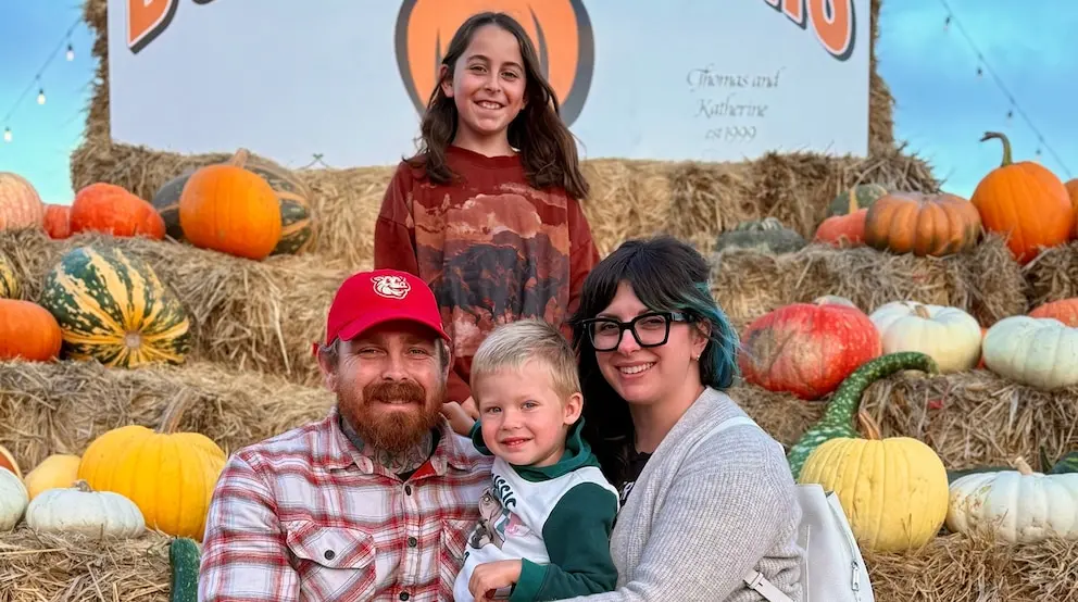 بریانا واسکز در کنار خانوادهاش