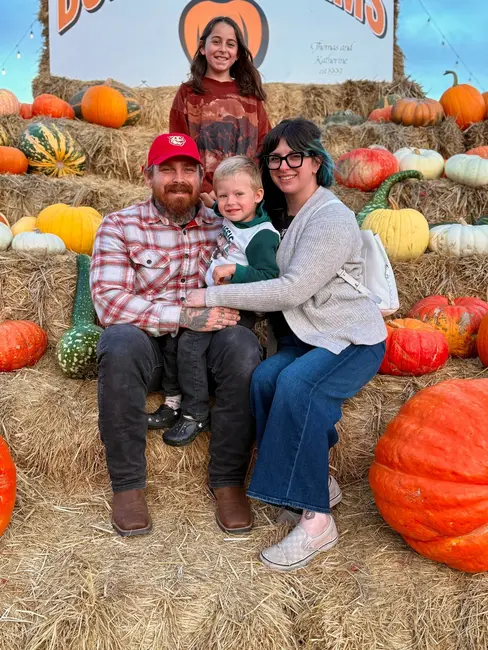 بریانا واسکز در کنار خانوادهاش