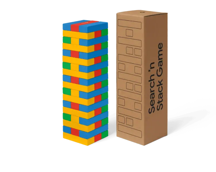 بازی جنگا با برند گوگل