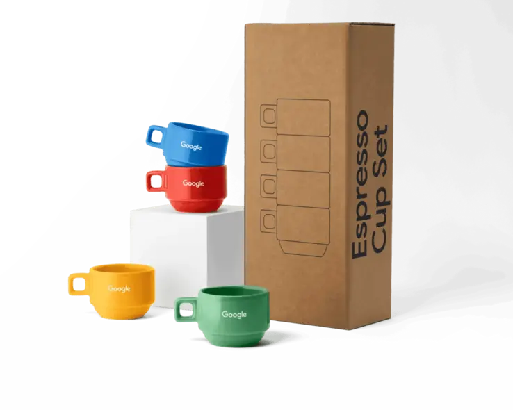 ست فنجان اسپرسو با رنگهای گوگل