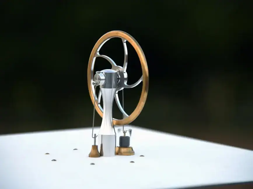 تصویر موتور تشعشقی برای تولید برق در شب