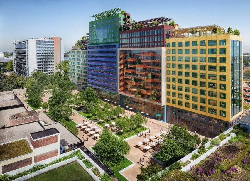 بلوک اداری رنگارنگ توسط MVRDV